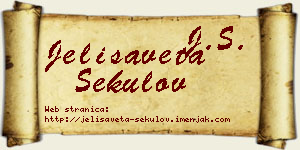 Jelisaveta Sekulov vizit kartica